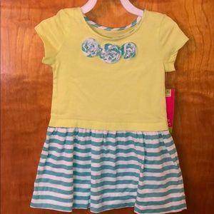 NWT Infant Girls Okie Dokie Yellow & Green Dress
